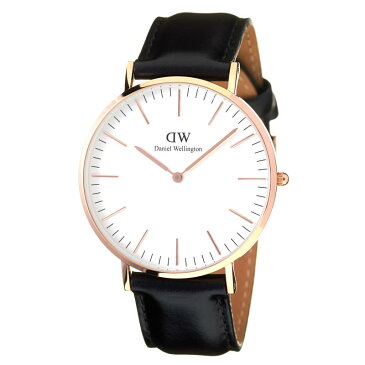 DanielWellington 腕時計 ダニエルウェリントン 時計 クラシック シェフィールド ローズ 40mm CLASSIC Sheffield Rose メンズ 腕時計 ホワイト DW00100007 北欧 DW ペアウォッチ カップル シンプル ラウンド クラシック 上品 モダン プレゼント ギフト 母の日