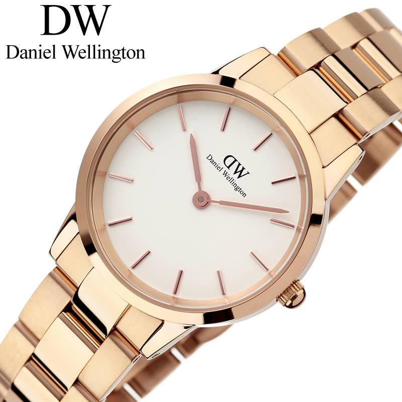 DanielWellington 腕時計 ダニエルウェリントン 時計 アイコニック リンク ローズ 32mm Iconic レディース 腕時計 ホワイト DW00100211 北欧 DW ペアウォッチ カップル シンプル クラシック 上品 モダン プレゼント ギフト 新社会人 新生活 新社会人