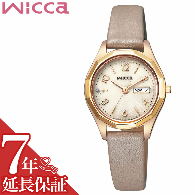 【16%OFF 3685円引】シチズン 腕時計 CITIZEN 時計 ウィッカ ソーラーテック デイデイト wicca レディース ベージュ KH3-525-9...