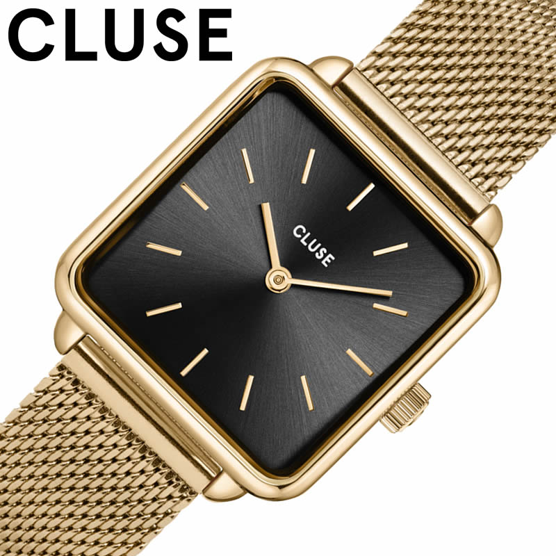 クルース 腕時計 レディース クルース 腕時計 CLUSE 時計 ラ テトラゴン メッシュ La T tragone Mesh Black Gold Colour レディース 腕時計 ブラック CW10308 人気 おすすめ おしゃれ ブランド プレゼント ギフト 新社会人 母の日