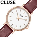 クルース 腕時計 CLUSE 時計 ボーホーチック プチ Boho Chic Petite Leather Dark Red Rose Gold Colour レディース ホワイト CW10504 人気 おすすめ おしゃれ ブランド プレゼント ギフト(2)