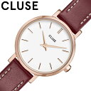 クルース 腕時計 レディース クルース 腕時計 CLUSE 時計 ボーホーチック プチ Boho Chic Petite Leather Dark Red Rose Gold Colour レディース 腕時計 ホワイト CW10504 人気 おすすめ おしゃれ ブランド プレゼント ギフト 新社会人 母の日