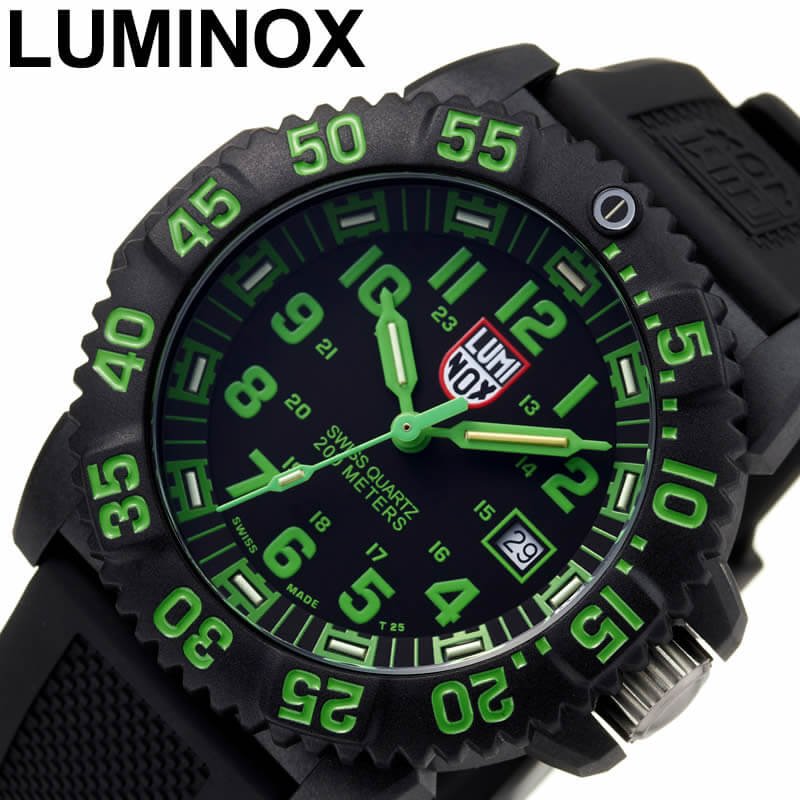 ルミノックス 腕時計（メンズ） ルミノックス 腕時計 LUMINOX 時計 ネイビー シールズ カラーマークシリーズ 3050 NAVY SEALS メンズ 腕時計 ブラック（グリーンインデックス） クォーツ(電池式) 3067 人気 おすすめ おしゃれ ブランド プレゼント ギフト 新社会人 父の日