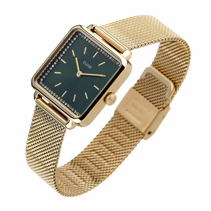 クルース 腕時計 CLUSE 時計 ラ・テトラゴン レディース エメラルドグリーン クォーツ エレガント 洗練 デザイン cg10317 人気 おすすめ おしゃれ ブランド プレゼント ギフト