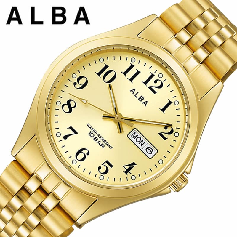 セイコー アルバ 腕時計（メンズ） セイコー アルバ 腕時計 SEIKO ALBA 時計 メンズ 腕時計 シャンパンゴールド シンプル 受験 面接 見やすい わかりやすい AQGK469 人気 おすすめ おしゃれ ブランド プレゼント ギフト プレゼント