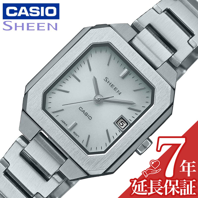 カシオ シーン 腕時計 カシオ 腕時計 CASIO 時計 シーン ソーラーサファイアモデル SHEEN Solar Sapphire Model レディース 腕時計 シルバー ソーラー きれい 綺麗 シンプル シック SHS-4528J-7AJF おすすめ おしゃれ プレゼント ギフト 防水 ビジネス 大人 デート 綺麗め