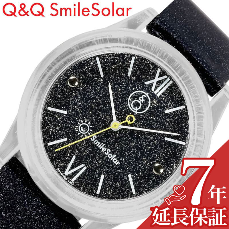 Rakuten - シチズン 腕時計 Q&Q 時計 CITIZEN ソーラー 防水 軽い スマイルソーラー Smile Solar きらめく時計 Series 005 ブラック ラメブルー 軽め 個性的 小さい 小さめ 子供 女の子 男の子 キッズ RP18-003 人気 おすすめ おしゃれ ブランド プレゼント ギフト