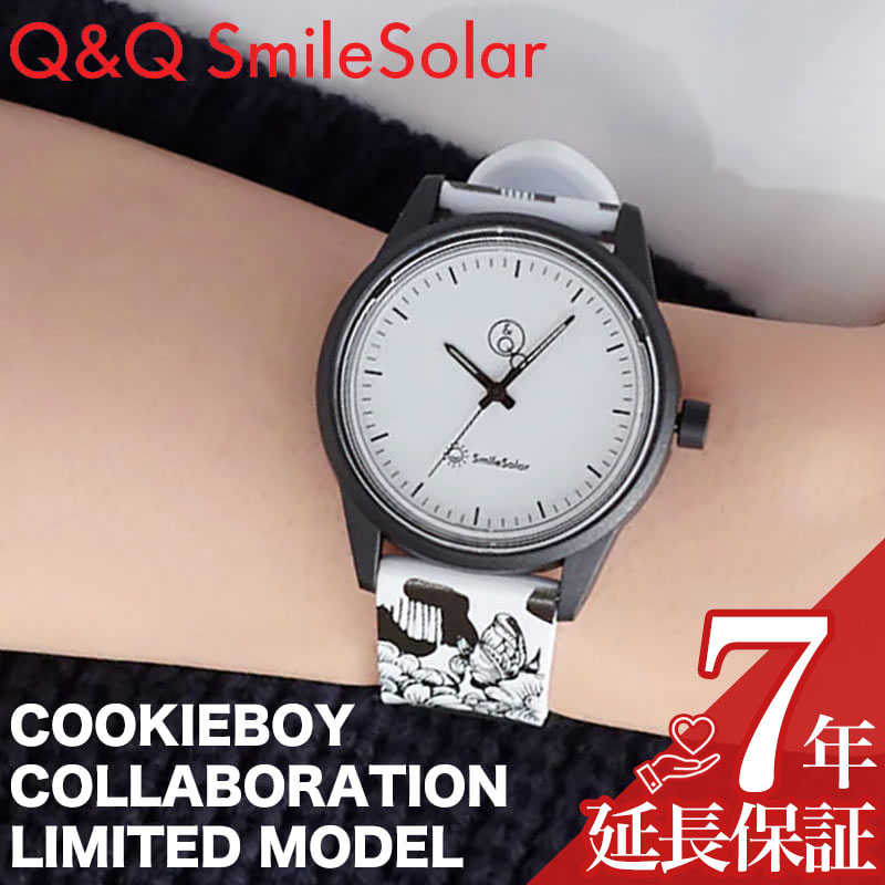 シチズン 腕時計 Q&Q 時計 CITIZEN ソーラー 防水 軽い Q＆Q スマイルソーラー Smile Solar ホワイト アイシングクッキー 軽め 個性的 防水 小さい 小さめ 子供 女の子 男の子 キッズ RP34j814 人気 おすすめ おしゃれ ブランド プレゼント ギフト