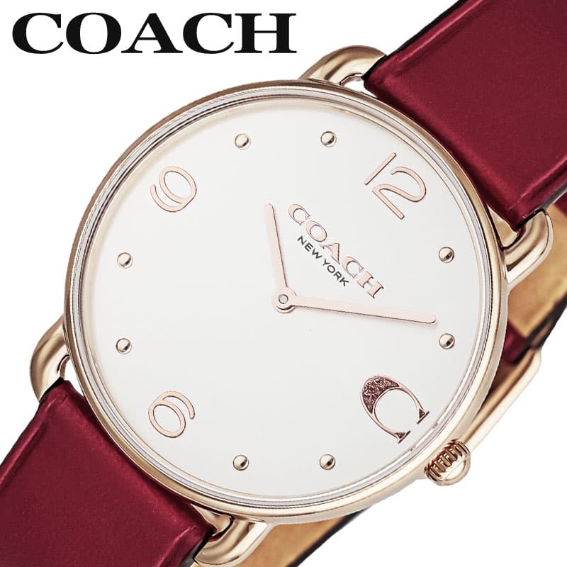 腕時計 女の子（売れ筋ランキング） コーチ 腕時計 COACH 時計 エリオット ELLIOT レディース 腕時計 ホワイト レザー 牛革 革 革製 シンプル きれいめ カワイイ 定番 万能 大人カジュアル センス 喜ばれる 上品 14504204 おすすめ おしゃれ ブランド プレゼント ギフト 新生活 新社会人