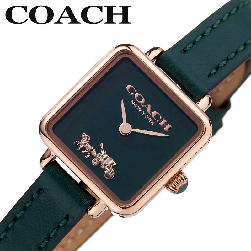 コーチ 腕時計 COACH 時計 キャス CASS レディース 腕時計 ダーク グリーン シンプル 薄型 軽量 上品 高級 可愛い か…