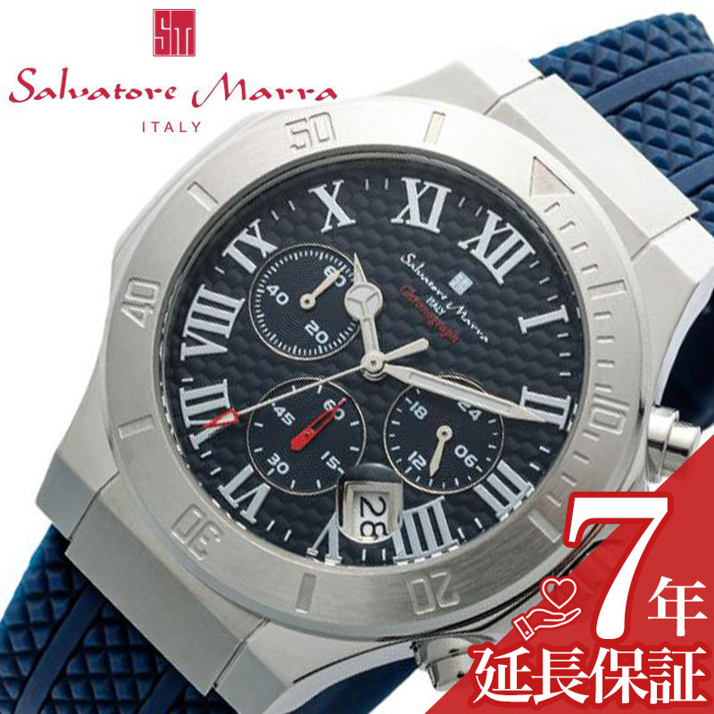 サルバトーレ マーラ 腕時計 Salvatore Marra 時計 メンズ ネイビー ラグジュアリー スポーツ スポーティ クロノグラフ クロノ メタル ..