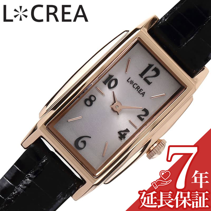 ルクレア 腕時計 LCREA 時計 レクタングル レディース ピンクゴールド ソーラー ビジネス 女性 電池交換不要 日本製 可愛い かわいい ファッション レディースファッション 人気 おすすめ おしゃれ ブランド プレゼント ギフト LC2002-PGTBK(2.0)