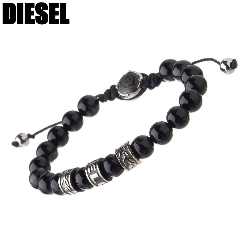 ディーゼル ブレスレット DIESEL アクセサリー メンズ ブレスレット ビーズ 男性 女性 レディース 男女兼用 誕生日 記念日 お祝い 彼氏 夫 旦那 様 パパ 父 息子 かっこいい 彼女 妻 嫁 さん ママ 母 娘 DX1101040 人気 おすすめ おしゃれ ブランド プレゼント ギフト