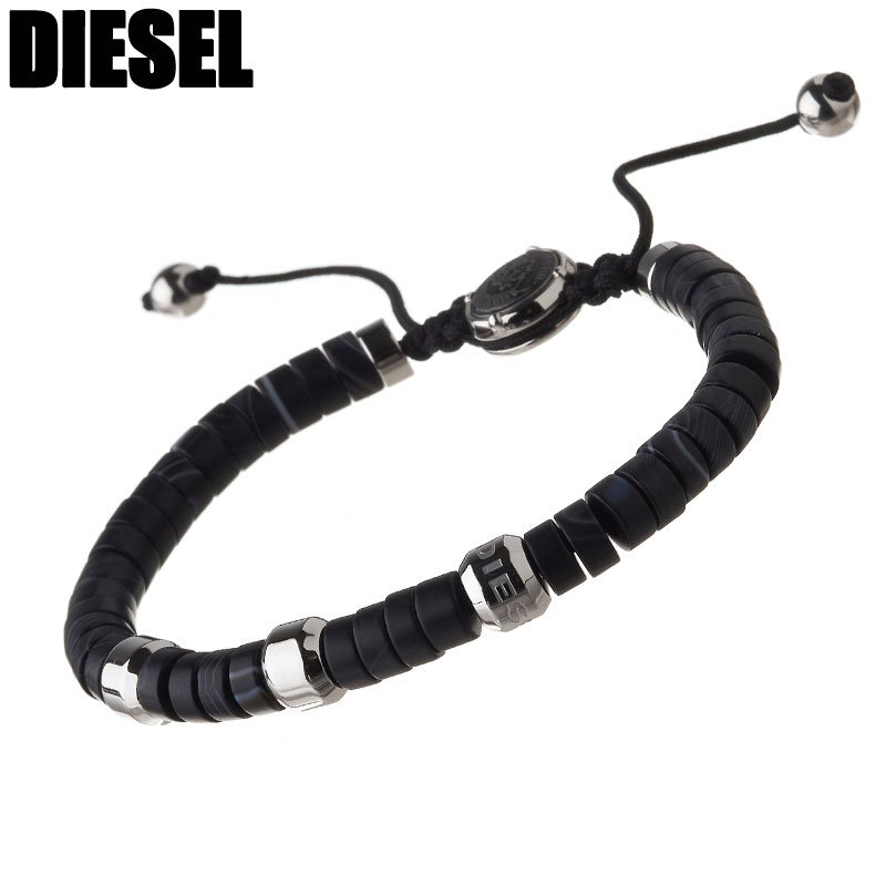 ディーゼル ブレスレット DIESEL アクセサリー メンズ ブレスレット ビーズ 男性 女性 男女兼用 レディース 誕生日 記念日 お祝い 彼氏 夫 旦那 様 パパ 父 息子 かっこいい 彼女 妻 嫁 さん ママ 母 娘 DX1121040 人気 おすすめ おしゃれ ブランド プレゼント ギフト