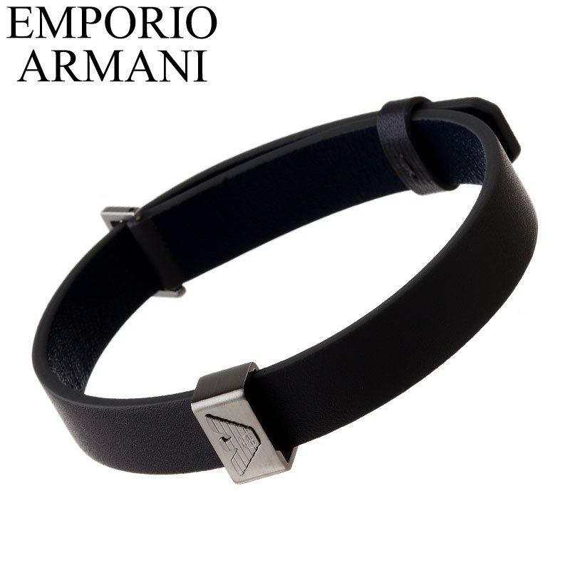 エンポリオ アルマーニ EMPORIO ARMANI アクセサリー メンズ ブレスレット 男性 レザー レザーブレスレット レザーバングル バングル イーグル 誕生日 記念日 お祝い 彼氏 夫 旦那 様 パパ 父 息子 シンプル EGS2918040 人気 おすすめ おしゃれ ブランド プレゼント ギフト