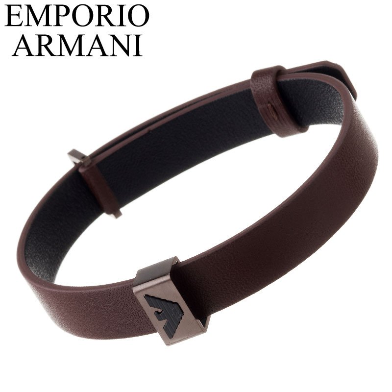 エンポリオ アルマーニ EMPORIO ARMANI アクセサリー メンズ ブレスレット 男性 レザー レザーブレスレット レザーバングル バングル 誕生日 記念日 お祝い 贈り物 彼氏 夫 旦那 様 パパ 父 息子 高級感 EGS2936200 定番 人気 おすすめ おしゃれ ブランド プレゼント ギフト