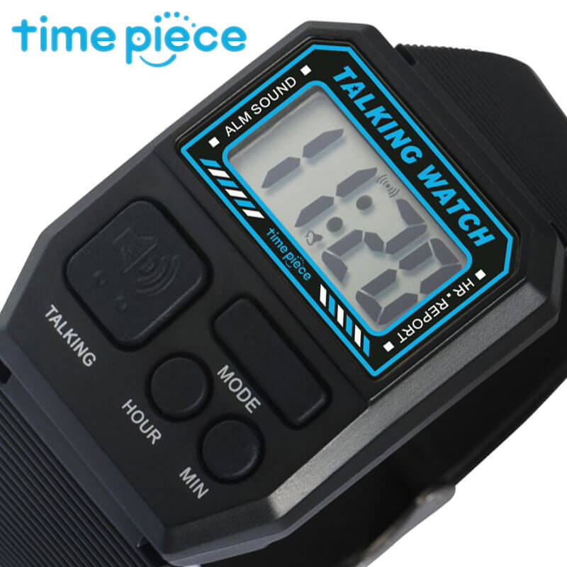 タイムピース 腕時計 TIME PIECE 時計 デジタルトーキングウォッチ Digital Talking Watch ユニセックス ブラック TPW101T-BK 人気 おすすめ おしゃれ ブランド プレゼント ギフト