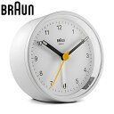 ブラウン 置時計 BRAUN ブラウン置時計 目覚まし時計 アナログ アラームクロック ANALOG ARALM CLOCK ユニセックス 置時計 ホワイト ク...