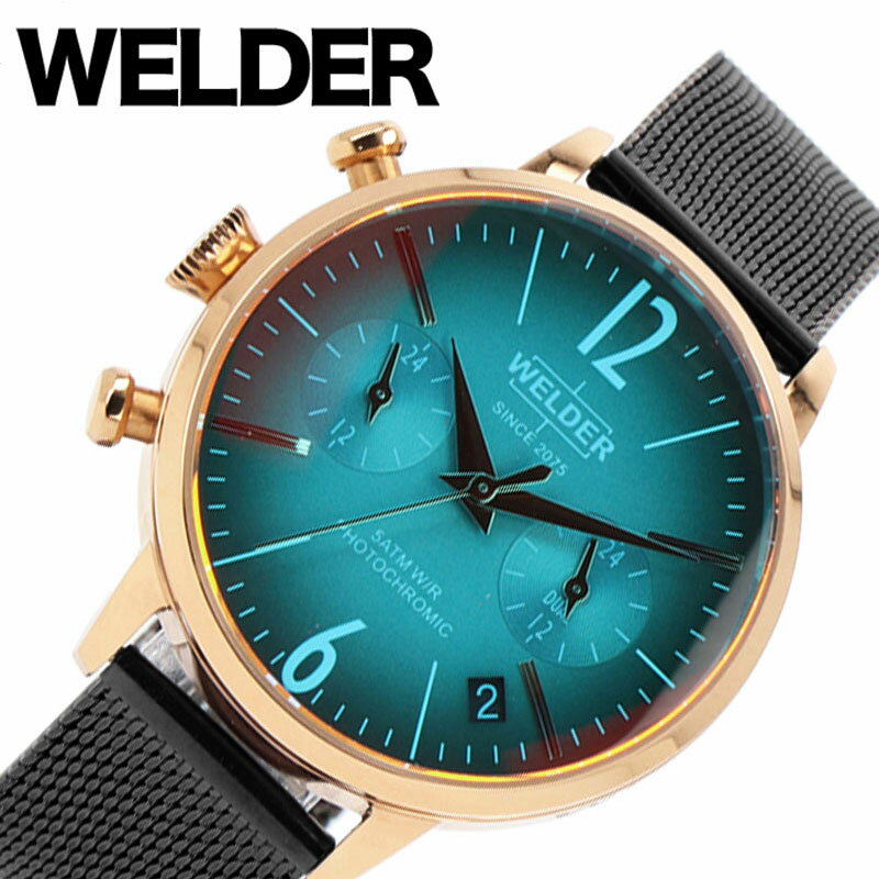 ウェルダー 腕時計 WELDER 時計 ムーディー Moody ユニセックス 腕時計 ブルー系 (偏光ガラス) WWRC716 人気 おすすめ おしゃれ 光沢感 光映え 光彩 高級感 華やかさ ファッション ビジネス ブランド プレゼント ギフト