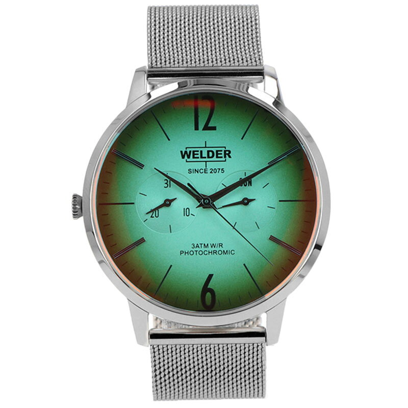 腕時計専門店ハイブリッドスタイルの【最大37,400円引き】【79％OFF】 ウェルダー 腕時計 WELDER 時計 ムーディー Moody メンズ グリーン系 （偏光ガラス） WWRS400 人気 おすすめ おしゃれ 光沢感 光映え 光彩 高級感 華やかさ ブランド ファッション ビジネス プレゼント ギフト｜アングル2