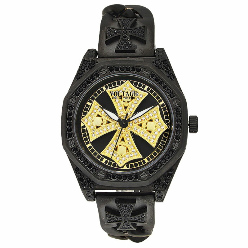 ヴォルテージ 腕時計 VOLTAGE 時計 ヴォルテージ VOLTAGE ブラック 男性 向け メンズ VO-029B-02M 人気 おすすめ おしゃれ かっこいい チェーンベルト メタル メタルブレスレット 高級感 ファッション ブランド プレゼント ギフト
