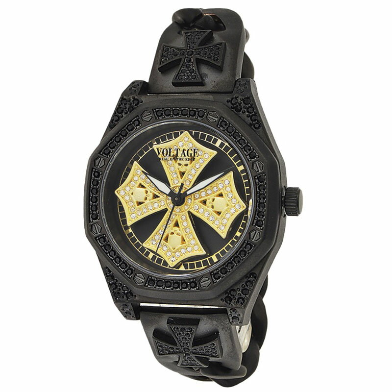 ヴォルテージ 腕時計 VOLTAGE 時計 ヴォルテージ VOLTAGE ブラック 男性 向け メンズ VO-029B-02M 人気 おすすめ おしゃれ かっこいい チェーンベルト メタル メタルブレスレット 高級感 ファッション ブランド プレゼント ギフト