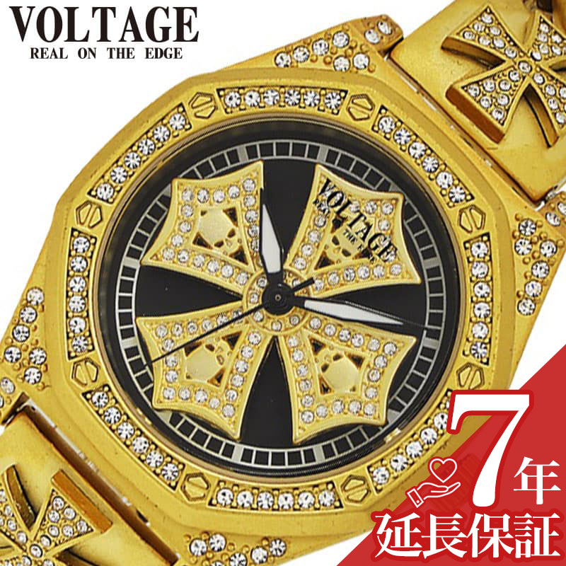 ヴォルテージ 腕時計 VOLTAGE 時計 ヴォルテージ VOLTAGE ブラック 男性 向け メンズ VO-029G-02M 人気 おすすめ おしゃれ かっこいい チェーンベルト メタル メタルブレスレット 高級感 ファッション ブランド プレゼント ギフト