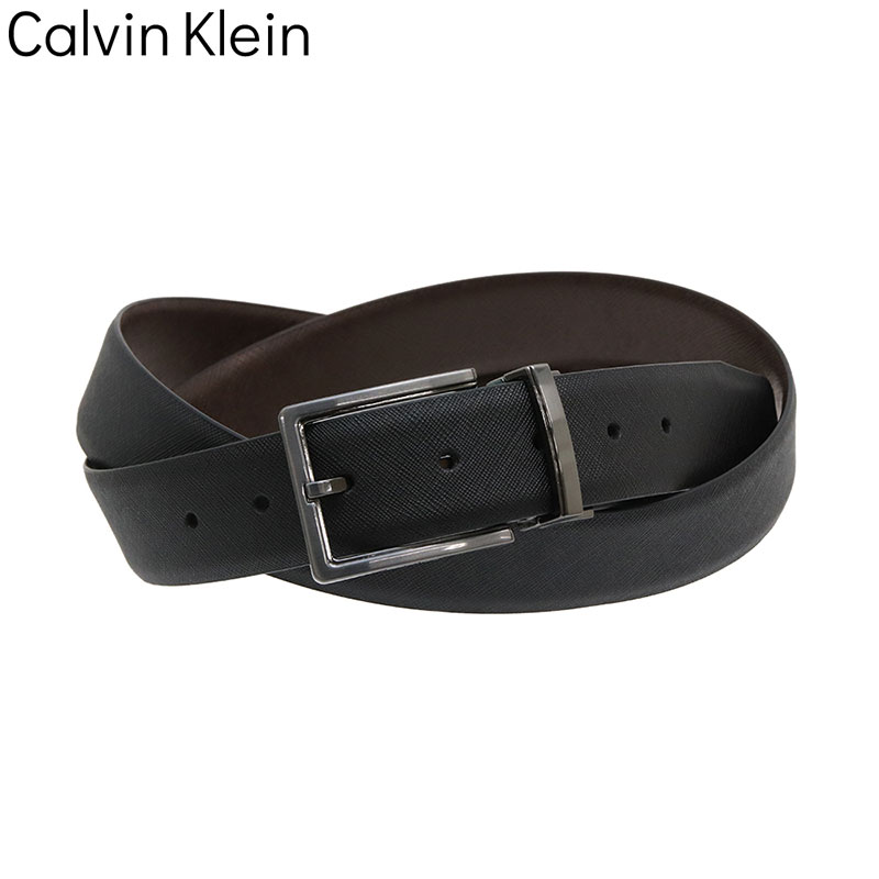 樂天商城 - カルバンクライン リバーシブルベルト Calvin Klein 革小物 リバーシブルベルト 革小物 ベルト Reversible Belt メンズ リバーシブルベルト ブラック / サフィアーノ ダークブラウン 11CK010027 人気 おすすめ おしゃれ ブランド プレゼント ギフト