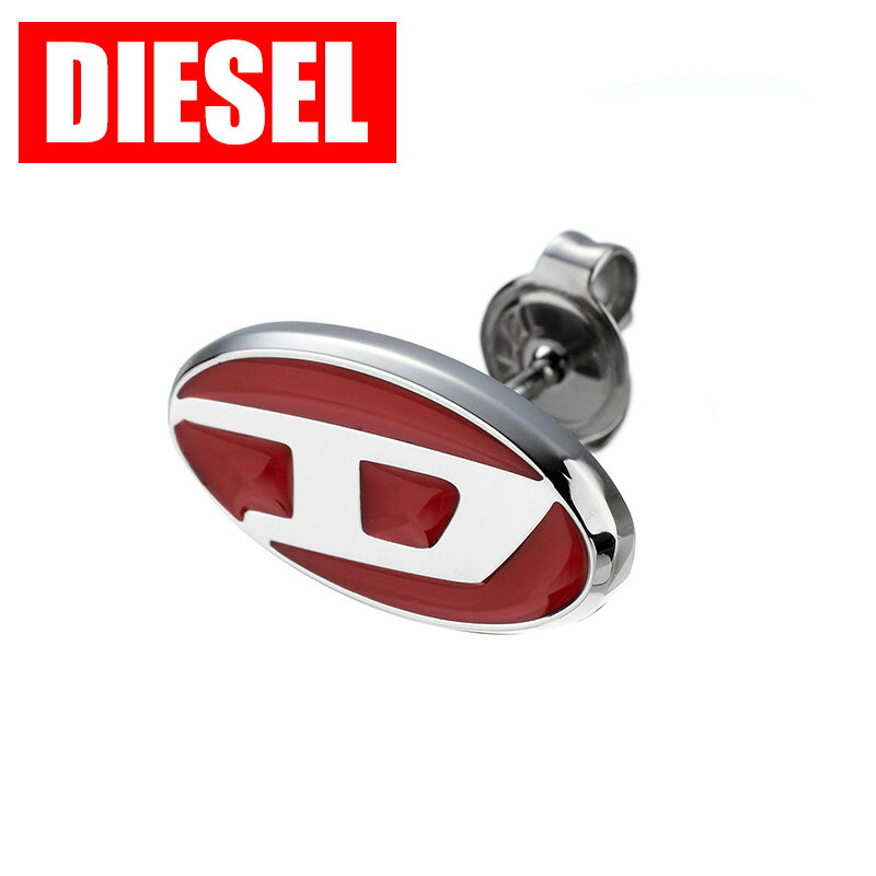 ディーゼル アクセサリー DIESEL ピアス メンズ アクセサリー アクセ シルバー/レッド ステ ...