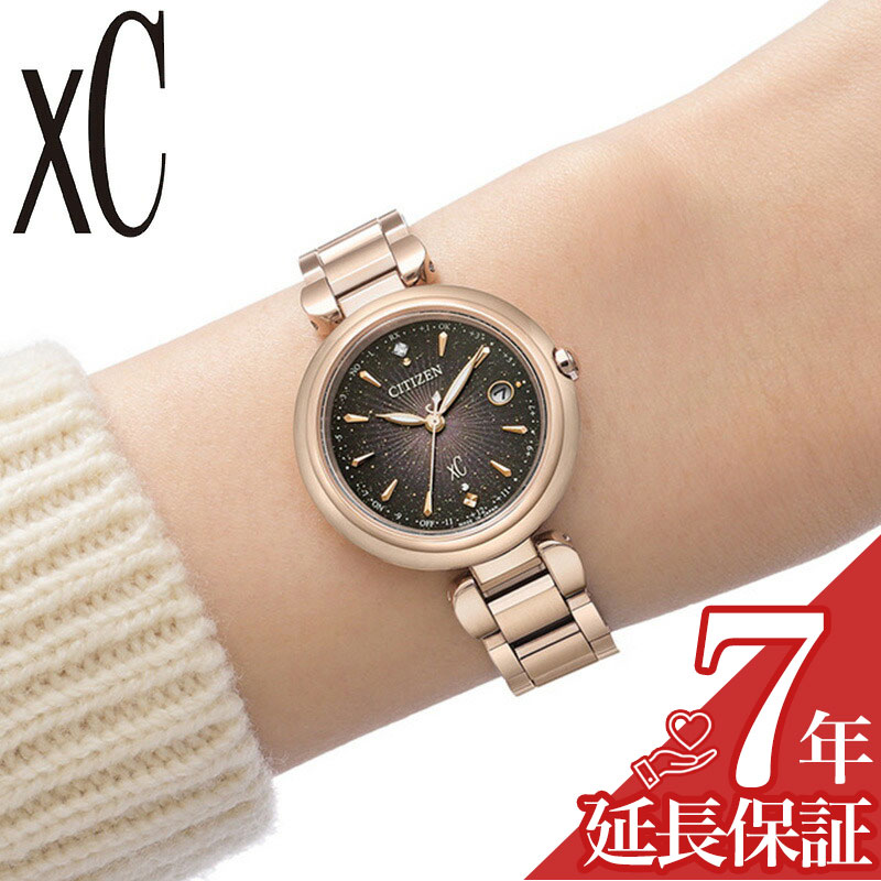 シチズン 腕時計 CITIZEN 時計 クロスシー xC レディース 腕時計 ブラック 電波ソーラー クォーツ（電池式）ローズゴールド チタン ベルト ES9467-97E シンプル カジュアル 高級感 かわいい スーツスタイル ファッション 人気 おすすめ おしゃれ ブランド プレゼント ギフト
