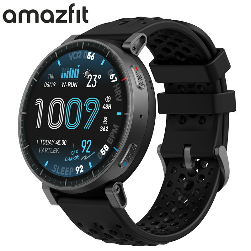 樂天商城 - アマズフィット 腕時計 AMAZFIT スマートウォッチ アクティブマックス Active Max ユニセックス ブラック シリコン ベルト SP170080-C01 シンプル カジュアル アウトドア ランニング スポーツ 睡眠 健康管理 実用性 人気 おすすめ おしゃれ ブランド プレゼント ギフト