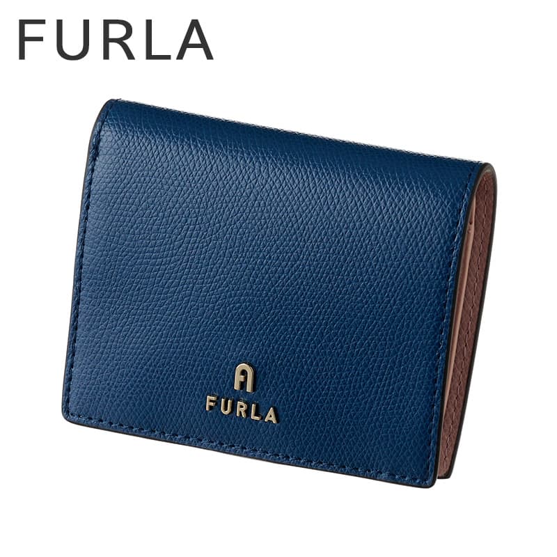 樂天商城 - フルラ 財布 FURLA 二つ折り財布 レディース レザー 革 WP00304-ARE000-4503S コンパクト ウォレット シンプル カジュアル かわいい 上品 きれいめ ネイビー 大学生 社会人 誕生日 記念日 彼女 妻 娘 母 恋人 夫婦 人気 おすすめ おしゃれ ブランド プレゼント ギフト 贈り物