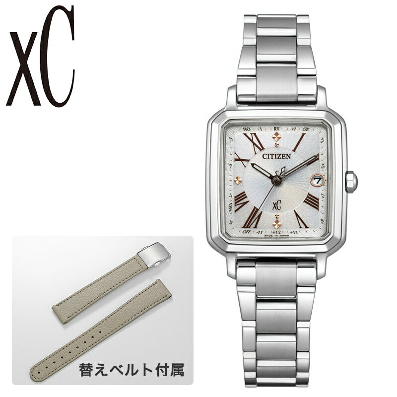 Other - シチズン 腕時計 CITIZEN 時計 クロスシー xC レディース 腕時計 ホワイト 電波 ソーラー チタン ベルト シルバー ES9500-51A シンプル カジュアル かわいい オフィス ビジネス 華奢 彼女 妻 誕生日 記念日 恋人 夫婦 人気 おすすめ おしゃれ ブランド プレゼント ギフト