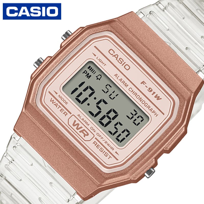 Rakuten - カシオ 腕時計 CASIO 時計 カシオコレクション CASIO Collection POP CASIO Collection レディース 腕時計 ピンク デジタル ウレタン ベルト ホワイト CASIO-F-91WS-7A3JF シンプル カジュアル かわいい ビジネス 人気 おすすめ おしゃれ ブランド プレゼント ギフト 贈り物