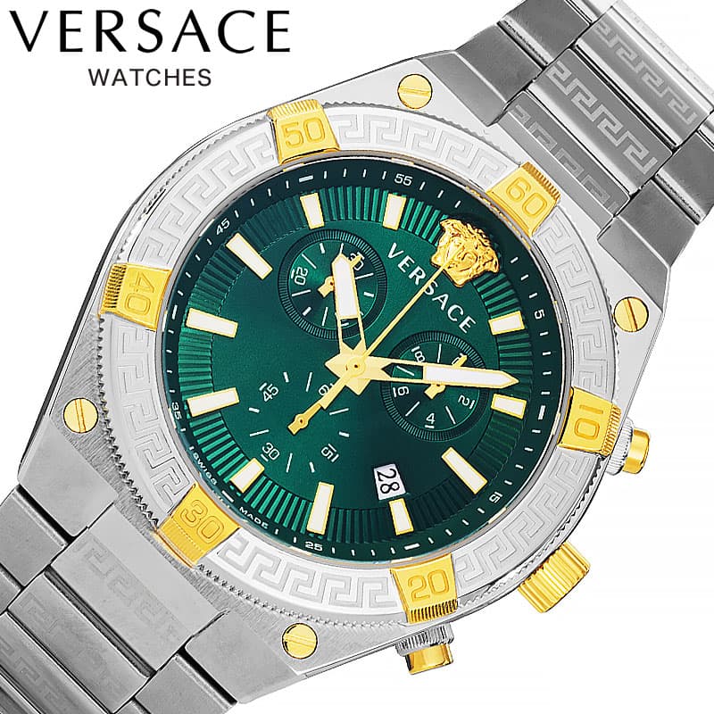 OMEGA - ヴェルサーチ 腕時計 VERSACE 時計 スポーティグレカ SPORTY GRECA メンズ 腕時計 グリーン VESO01524 人気 おすすめ おしゃれ ブランド プレゼント ギフト