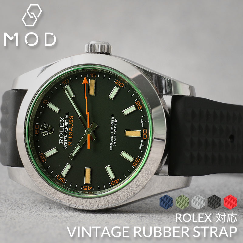 [å ROLEX б]MOD FKM VINTAGE RUBBER STRAP ơ С ȥå 20mm 22m...