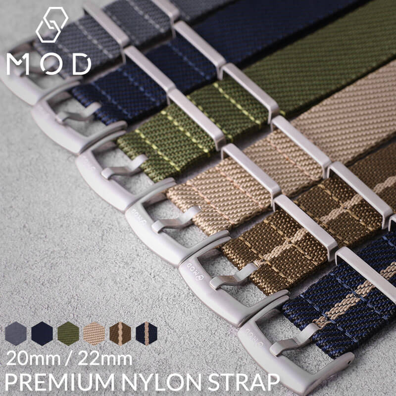 MOD PREMIUM NYLON STRAP プレミアム ナイロン ストラップ 20mm 22 mm 幅 ベルト 腕時計 ナイロンベルト ツイル シートベルト ナトー タイプ NATOベルト NATO バンド 時計 時計ベルト 腕時計ベルト 替えベルト 替えバンド カスタム パーツ 修理 改造 部品 ミリタリー