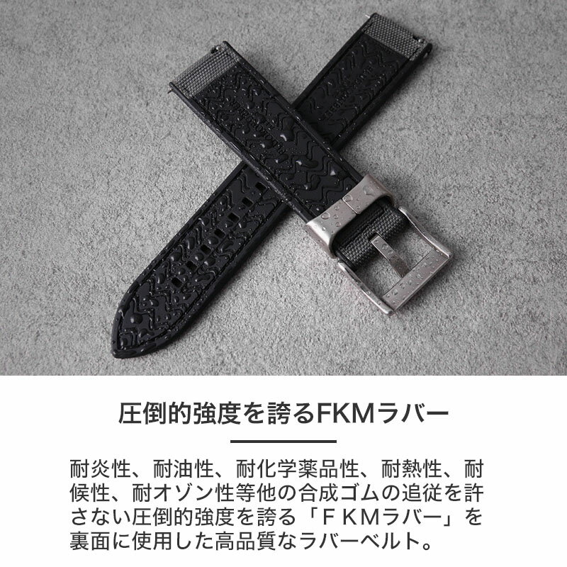 楽天市場】【帆布 × ラバー バンド】MOD SAILCLOTH FKM RUBBER STRAP