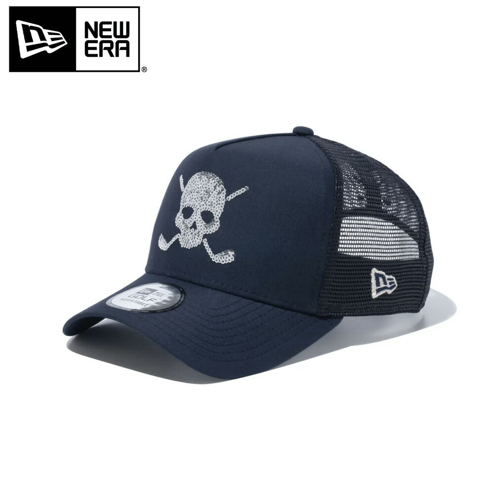 ゴルフ New Era 9FORTY A-Frame トラッカー Skull ネイビーNew Era GOLF GF 940AFTR SKULL NVY 241ニューエラ ゴルフ ニューエラ キャップ ニューエラ キャップ 9fifty New Era キャップ ユニセックス ギフト ゴルフ コンペ景品 送料無料
