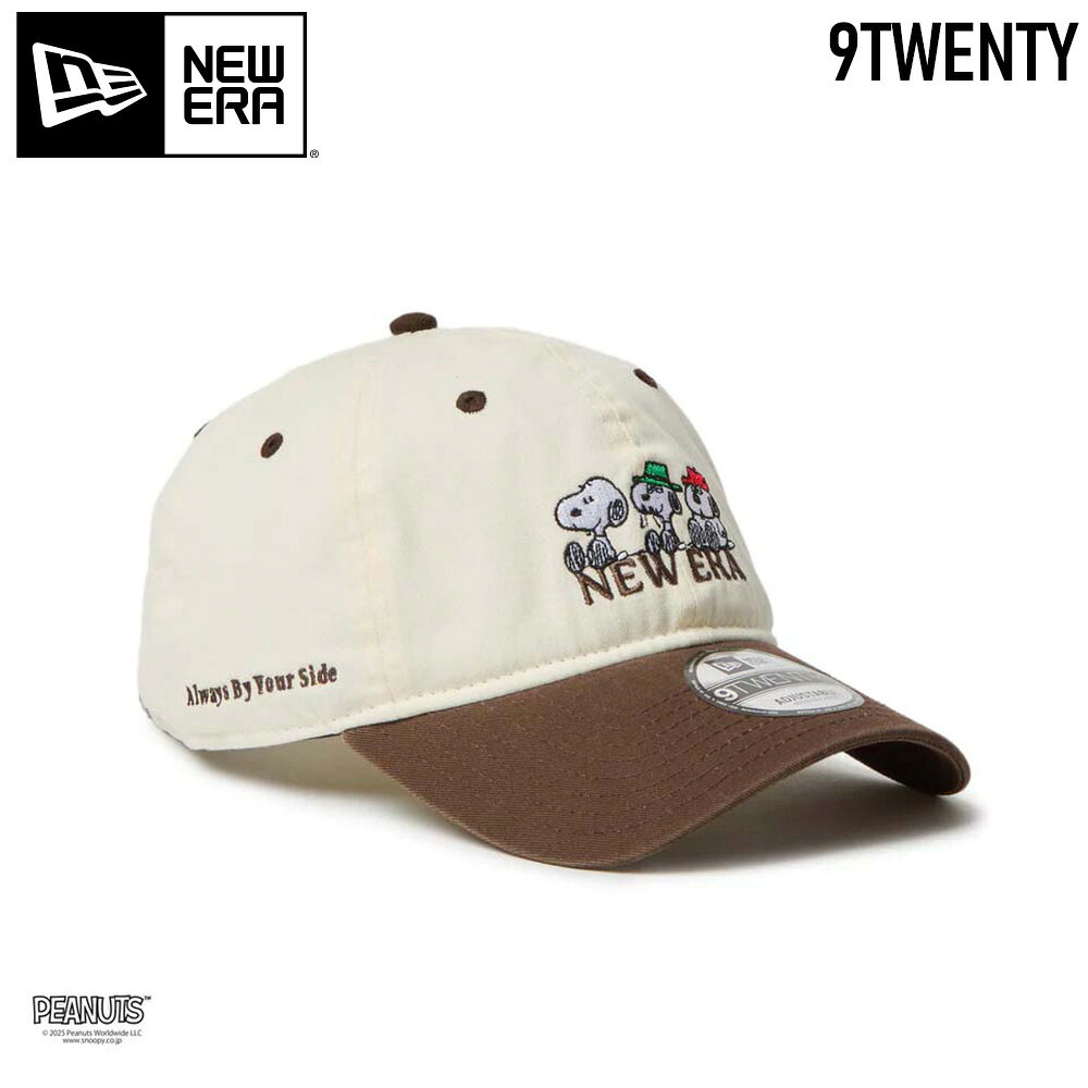 Rakuten - 2025FW NEW ERA 9TWENTY PEANUTS ピーナッツ SNOOPY WITH BRO クロームホワイト/ウォルナット14682618 ニューエラ スヌーピー ニューエラゴルフ キャップ ゴルフキャップ ユニセックス ギフト ゴルフ コンペ景品 正規品 正規取扱店