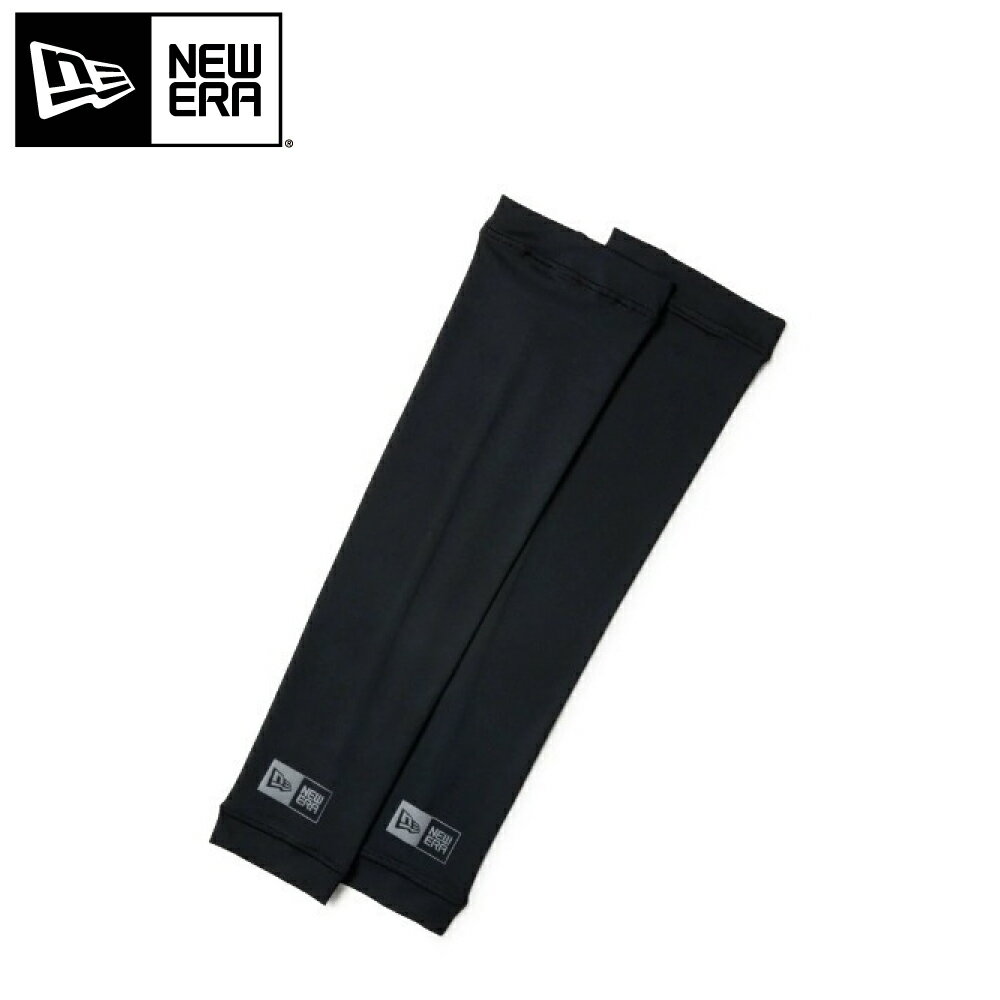 NEW ERA アームスリーブ BOX BLK REF 2614751701 定番商品 ニューエラ ボックスロゴ リフレクトシルバー ゴルフ ランニング アームカバー UVカット ストレッチ素材 ユニセックス メンズ レディース ギフト ゴルフ コンペ景品 夏ゴルフ 紫外線対策