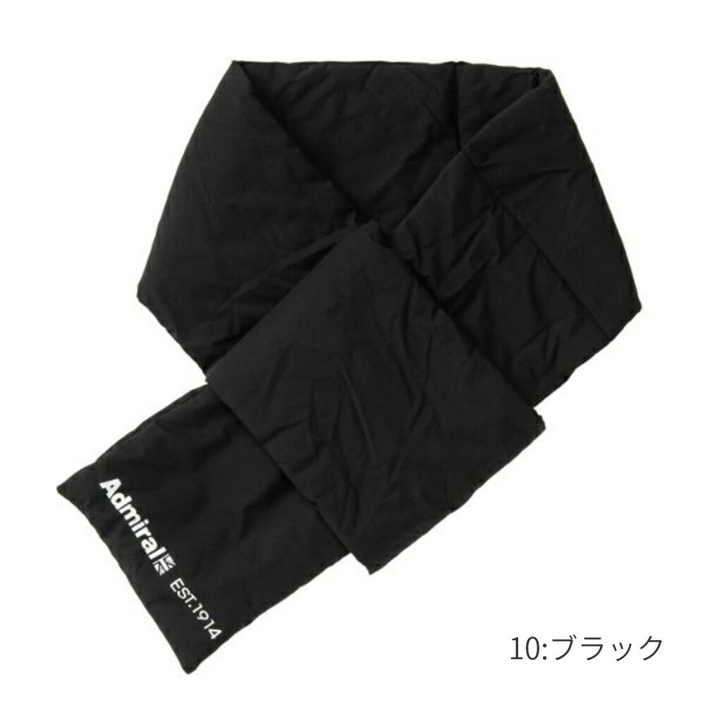 Admiral Golf/アドミラル ゴルフ 2023年秋冬 ダウンマフラー ブラック ADMB369F軽...