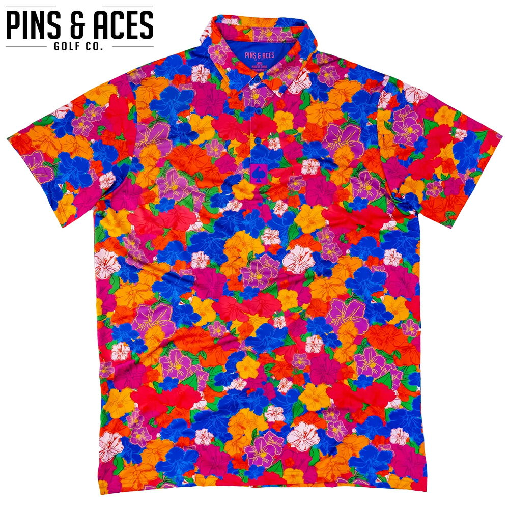 PINS&ACES/ピンズ&エーストロピクス ポロ The Tropics PA2PLTPXポロシャツ ゴルフウェア ウエア メンズ 半袖 メンズ おしゃれ【送料無料】