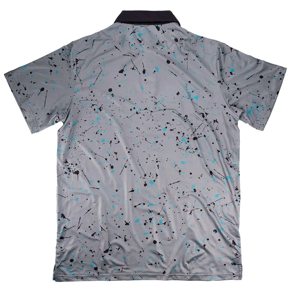 PINS&ACES/ピンズ&エースグレーペイントスプラッター ポロ Gray Paint Splatter PA2PLGPSポロシャツ ゴルフウェア ウエア メンズ 半袖 メンズ おしゃれ【送料無料】
