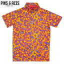 PINS&ACES/ピンズ&エースサンライズフラワーパワー ポロ Sunrise Flower Power PA2PLSFPポロシャツ ゴルフウェア ウエア メンズ 半袖 メンズ おしゃれ【送料無料】