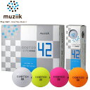 【公認球】 muziik/ムジークCORTEO LITE 42/コルテオライト42 ゴルフボール MZB-CT42マット ホワイト イエロー ピンク オレンジ軽量ボール 2ピース構造 ダース