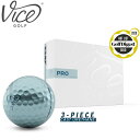 VICE GOLF/ヴァイスゴルフ プロ ゴルフボール アイスブルー VGPGB01IBL3ピース構造 VICE PRO ICE BLUE バイスゴルフプロUSGA / R＆A 公認球 1ダース 12球入り メタリックボール