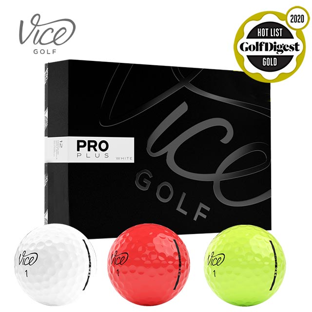 VICE GOLF/ヴァイスゴルフプロプラス ゴルフボール ホワイト ネオンレッド ネオンライムVGPPGB01WH VGPPGB01NRD VGPPGB01NLM3ピース構造 1ダース 12球入り PRO PLUSPRO+ WHITE NEON RED NEON LIMEバイスゴルフ