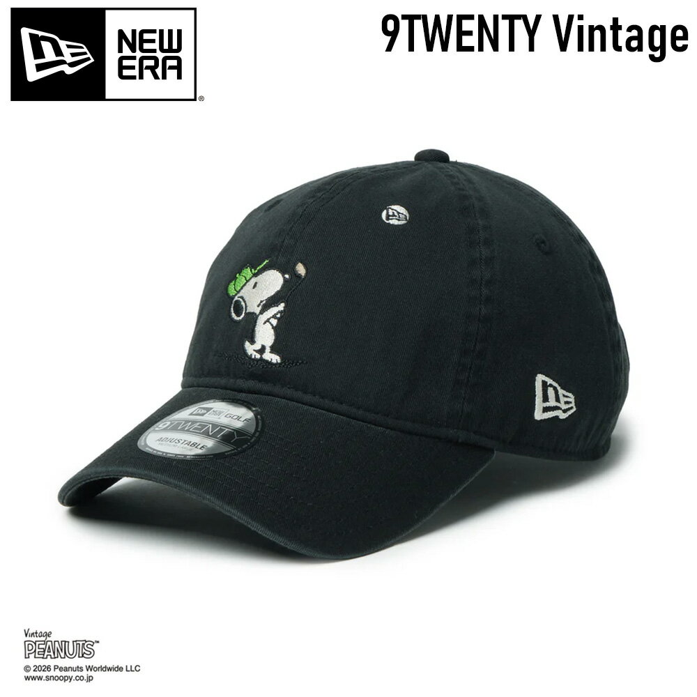 Rakuten - 2026SS NEW ERA GOLF 9TWENTY Vintage PEANUTS ピーナッツ GOLF スイング ブラック | ゴルフスヌーピー ニューエラゴルフ キャップ ゴルフキャップ ユニセックス ギフト ゴルフ コンペ景品 正規品 正規取扱店