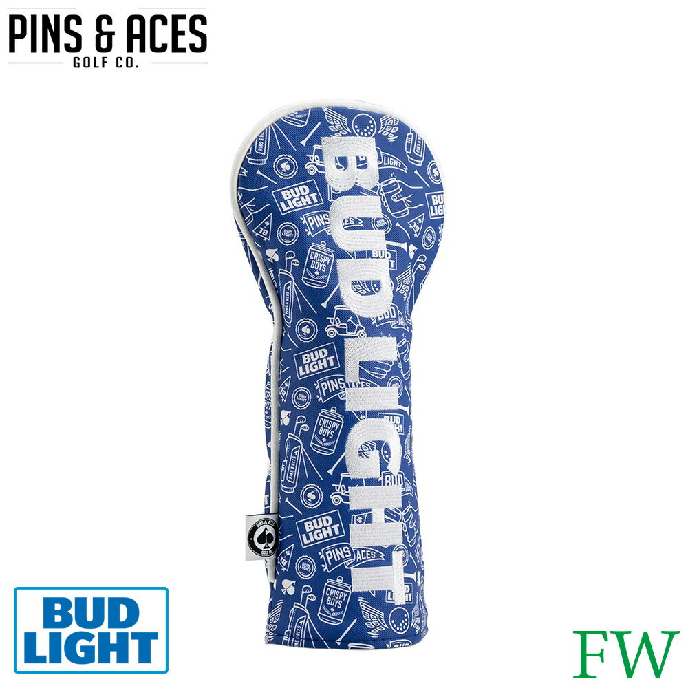 PINS&ACES/ピンズ&エースバド・ライト ドゥードル ヘッドカバー フェアウェイウッド用 BUD LIGHT DOODLE FW headcover pa2fwbddバドライト ゴルフヘッドカバー PUレザー ゴルフ用品